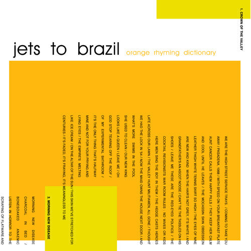 the album cover for Jets To Brazil - Orange Rhyming Dictionary [2LP]