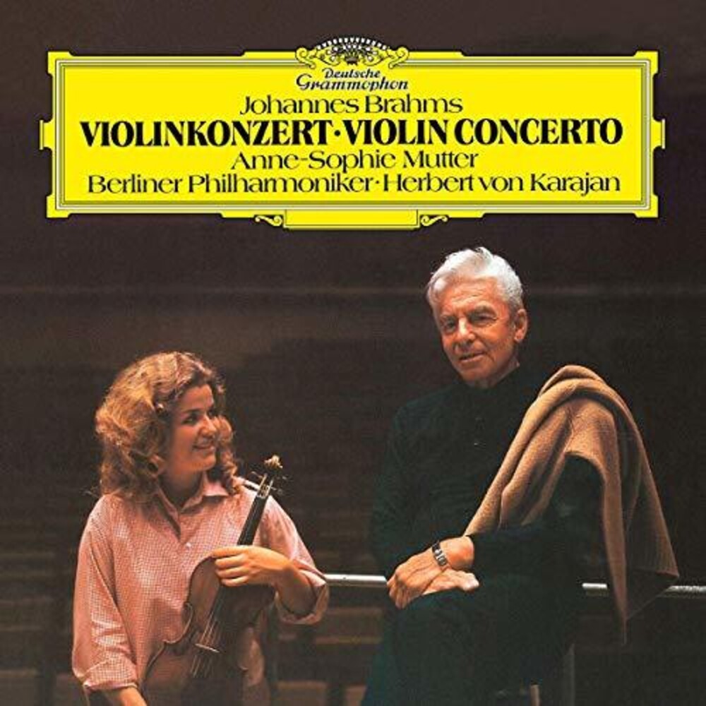 the album cover for Brahms / Mutter / Berliner Philharmoniker / Karaja - Violin Concerto in D Op 77