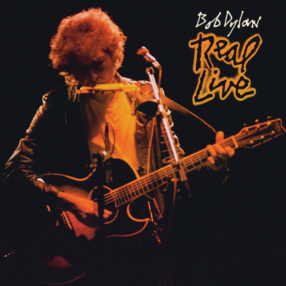 the album cover for Bob Dylan - Real Live [LP]