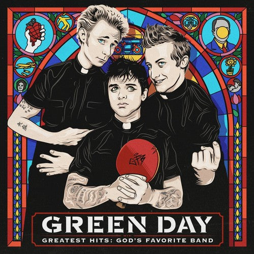 the album cover for Green Day - Greatest Hits: God's Favorite Band