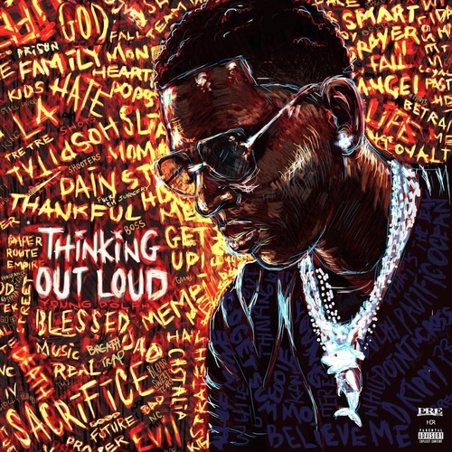the album cover for Young Dolph - Thinking Out Loud