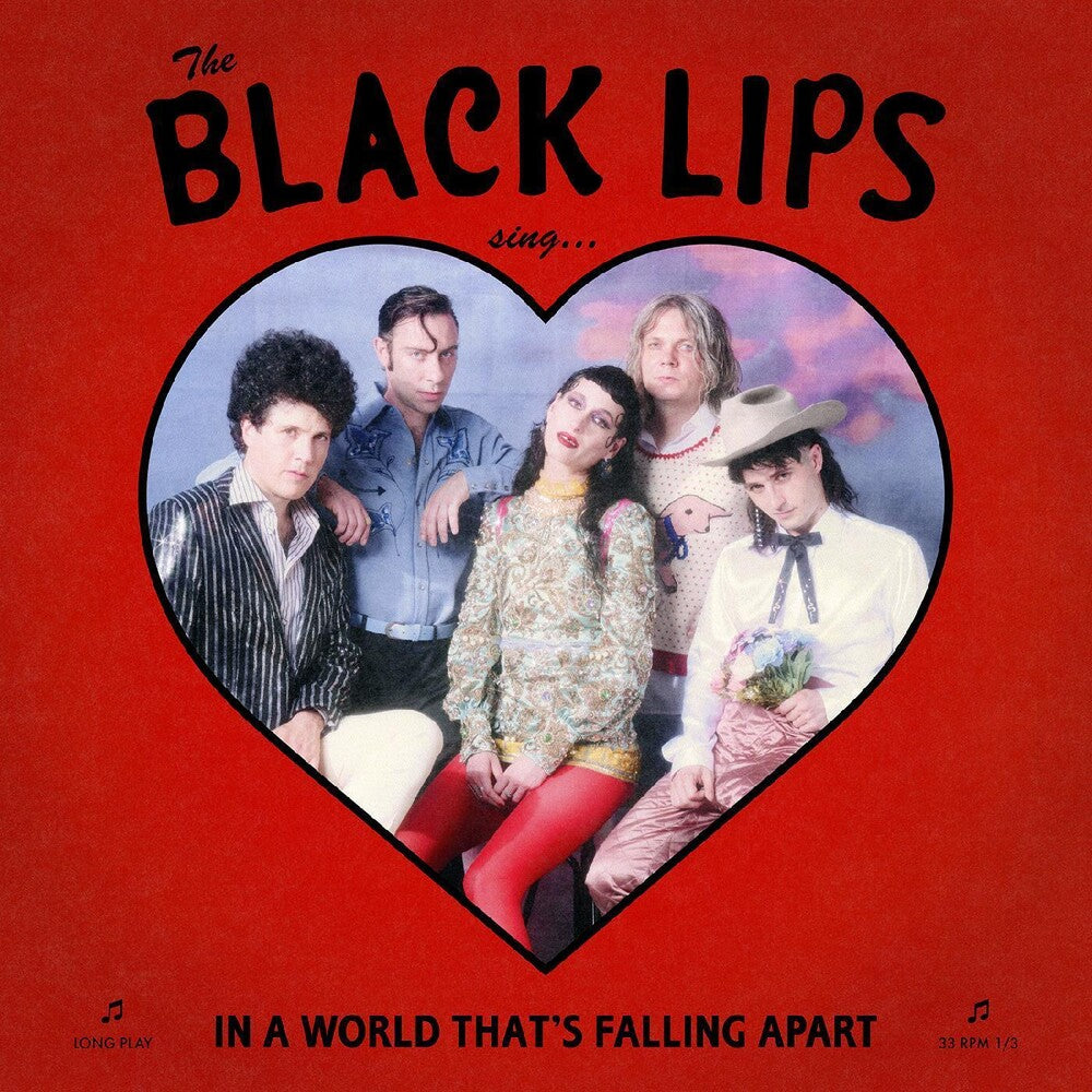 the album cover for The Black Lips - Sing In A World That's Falling Apart [Indie Exclusive Limited Edition Red LP]