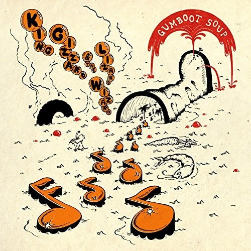 the album cover for King Gizzard & The Lizard Wizard - Gumboot Soup [Greenhouse Heat Death Colored LP]