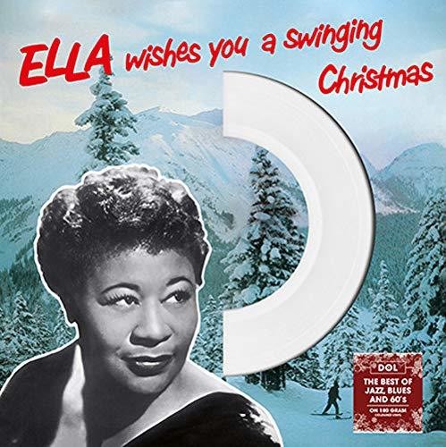the album cover for Ella Fitzgerald - Ella Wishes You A Swinging Christmas [Colored Vinyl] (Uk)