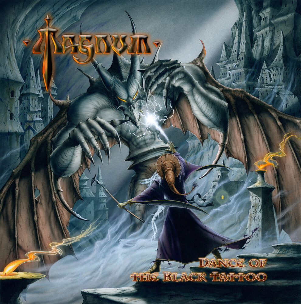 the album cover for Magnum - Dance Of The Black Tattoo