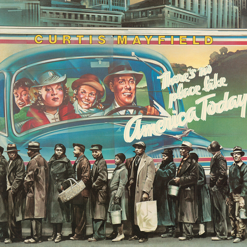the album cover for Curtis Mayfield - There's No Place Like America [Blue LP]