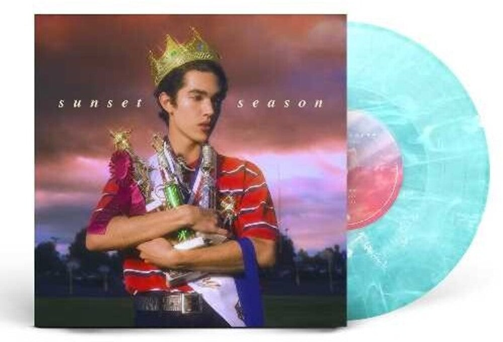 the album cover for Conan Gray - Sunset Season EP [Sea Glass/White Marble Vinyl]