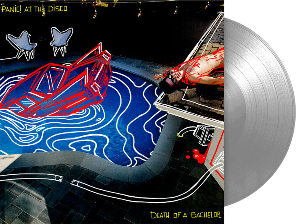 the album cover for Panic! At The Disco - Death Of A Bachelor: FBR 25th Anniversary [Silver LP]