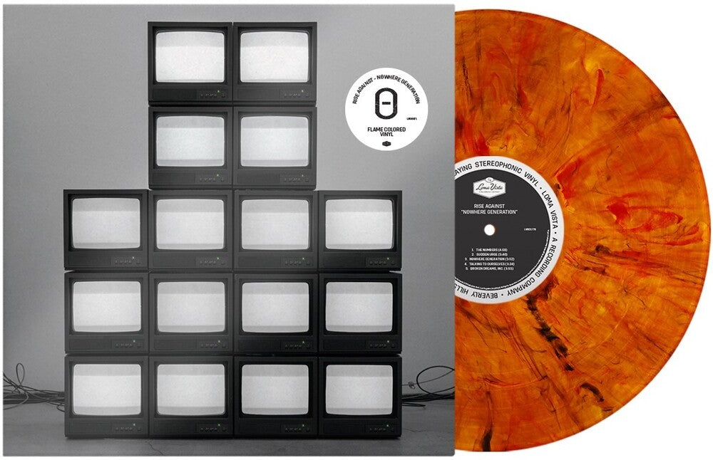 the album cover for Rise Against - Nowhere Generation [Indie Exclusive Limited Edition Flame LP]