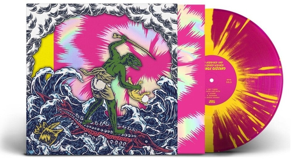 the album cover for King Gizzard & The Lizard Wizard - Teenage Gizzard [Magenta & Yellow w/Yellow Splatter LP]
