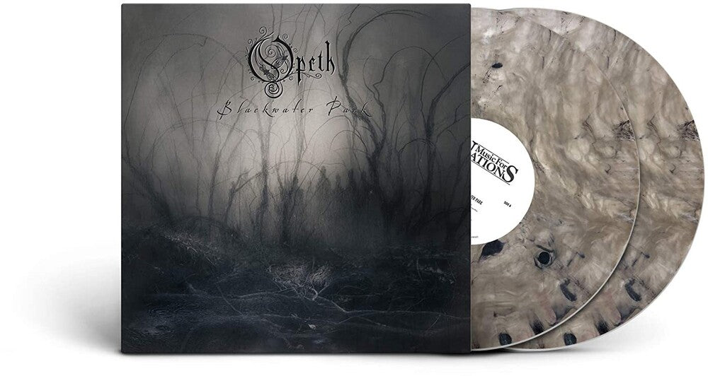 the album cover for Opeth - Blackwater Park: 20th Anniversary Edition [White/Black Smokey Light Transparent 2LP]
