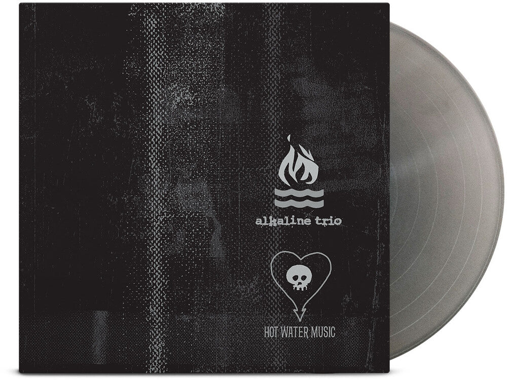 the album cover for Alkaline Trio / Hot Water Music - Split: Anniversary Edition [Limited Edition Silver Vinyl]