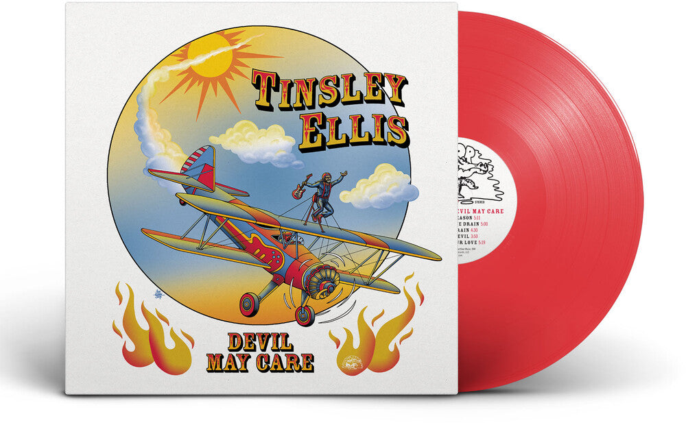 the album cover for Tinsley Ellis - Devil May Care [Limited Edition Translucent Red LP]