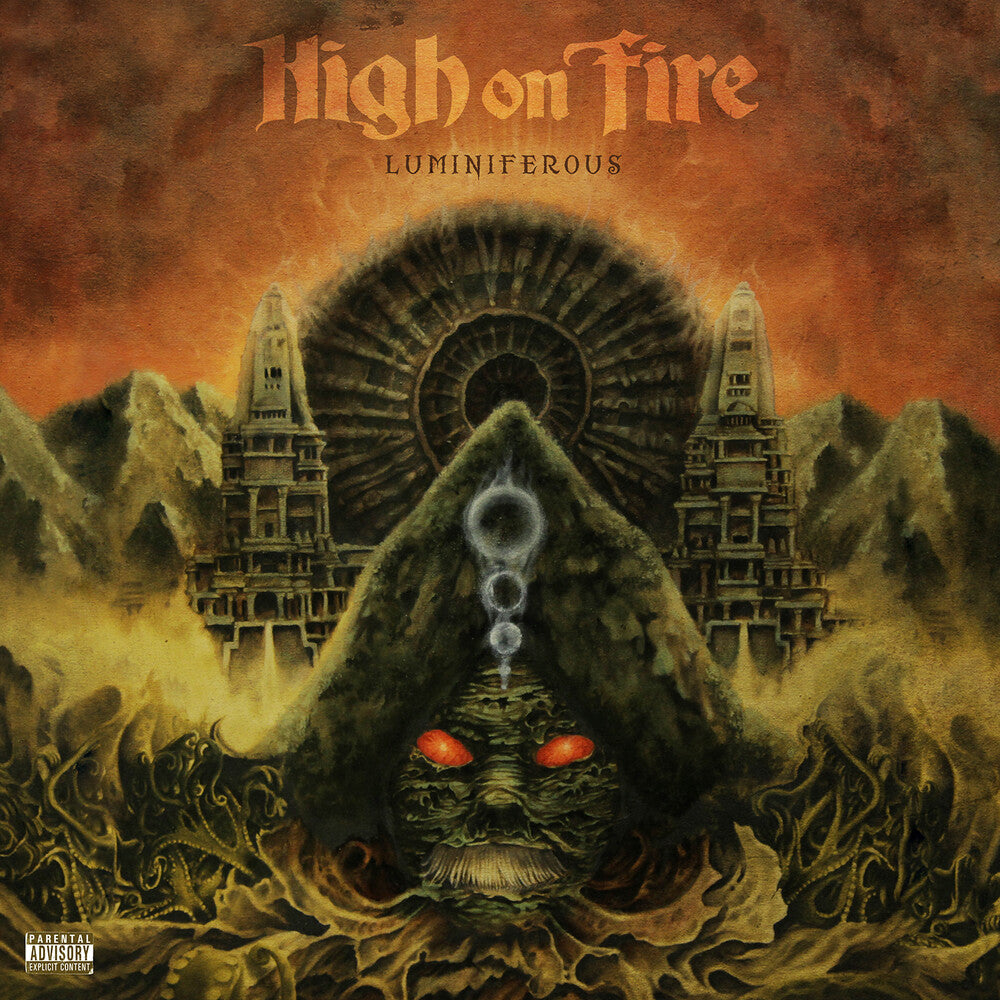 the album cover for High On Fire - Luminiferous (Opaque Olive Green) [Colored Vinyl] (Gate)