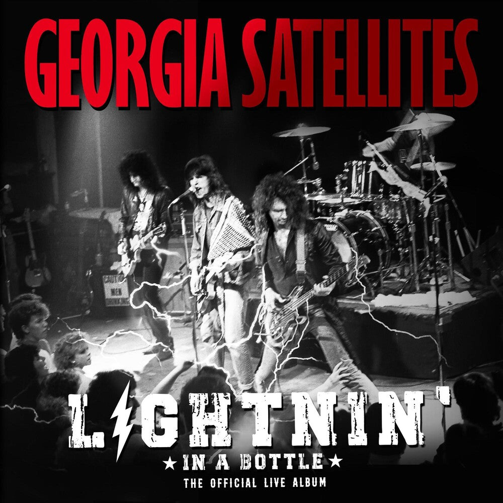 the album cover for The Georgia Satellites - Lightnin' in a Bottle: The Official Live Album [2LP]