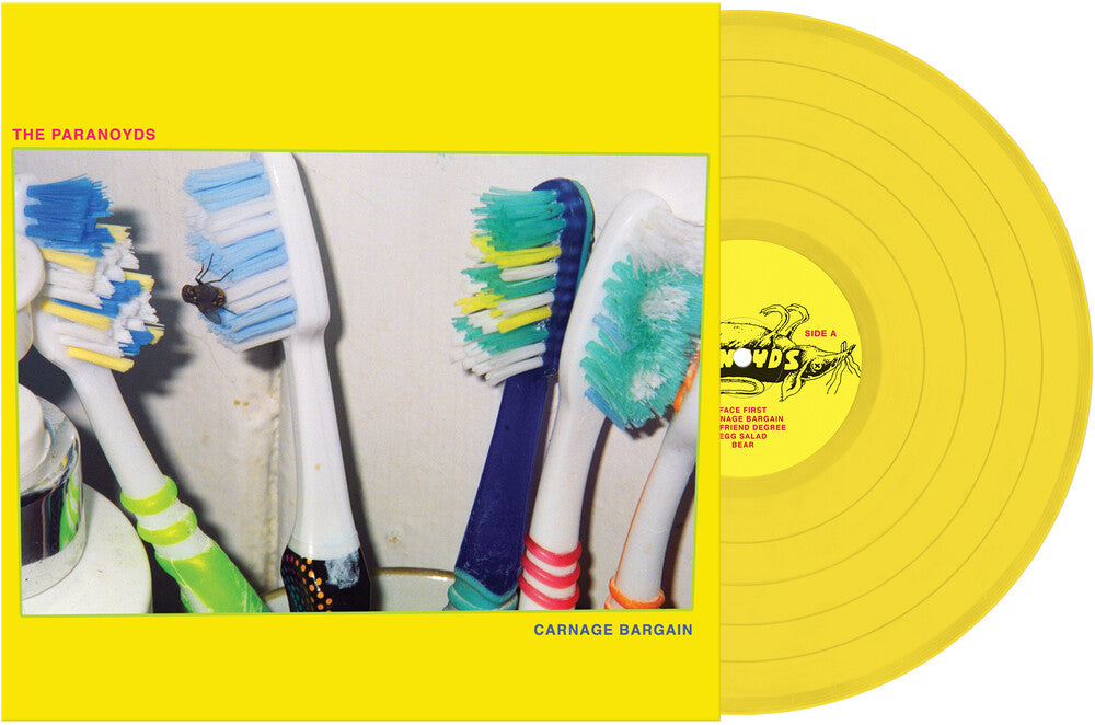 the album cover for The Paranoyds - Carnage Bargain (Yellow) [Colored Vinyl] (Ylw)