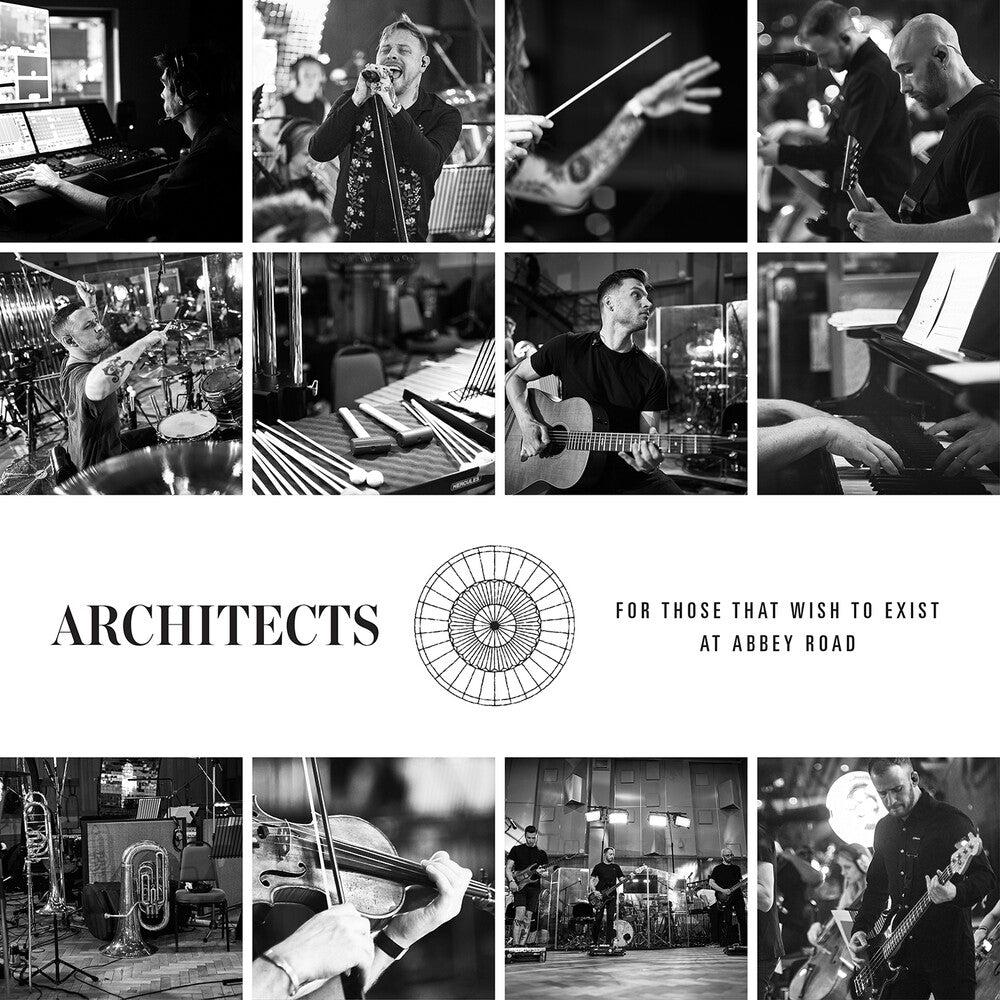 the album cover for Architects - For Those That Wish To Exist At Abbey Road [Indie Exclusive Limited Edition Clear w/ Yellow-Purple Splatter]