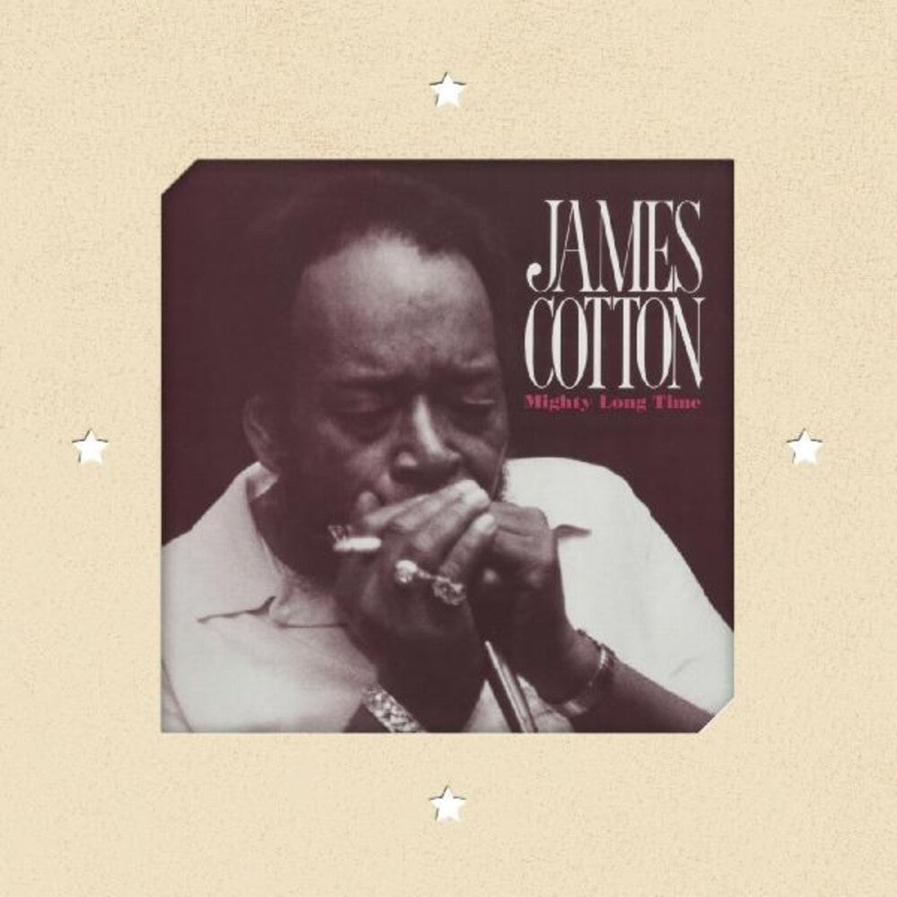 the album cover for James Cotton - Mighty Long Time [Colored Vinyl] [Limited Edition] [180 Gram] (Purp)