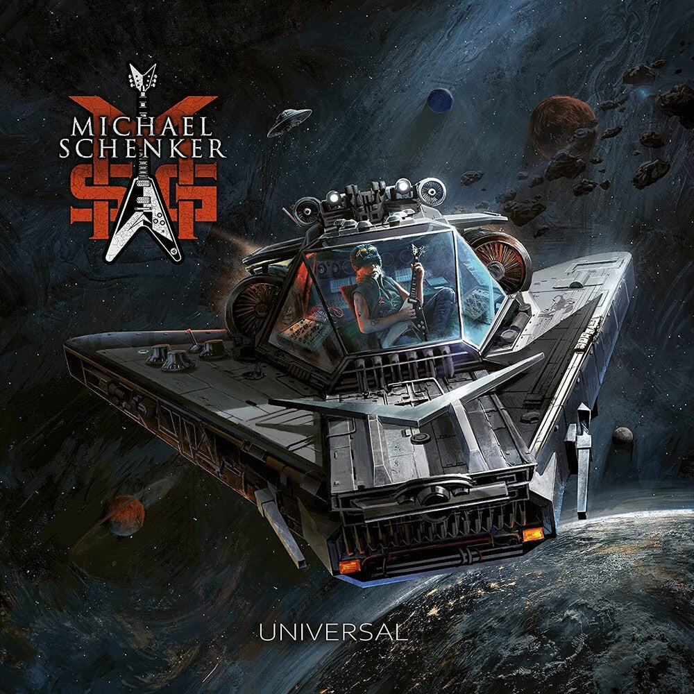 the album cover for Michael Schenker Group - Universal [Limited Edition Blue/White/Black Marbled LP]