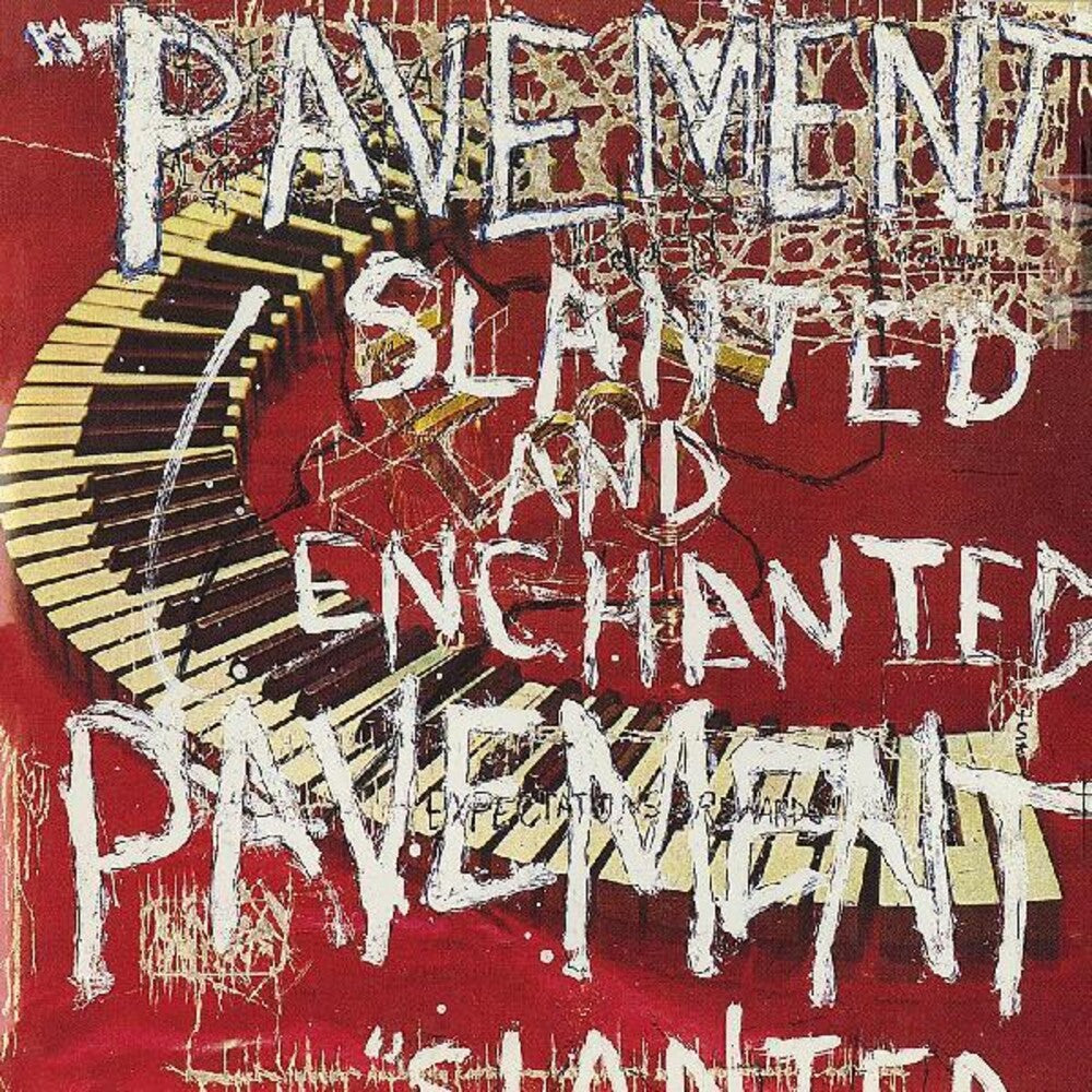 the album cover for Pavement - Slanted & Enchanted [Red & White Splatter LP]