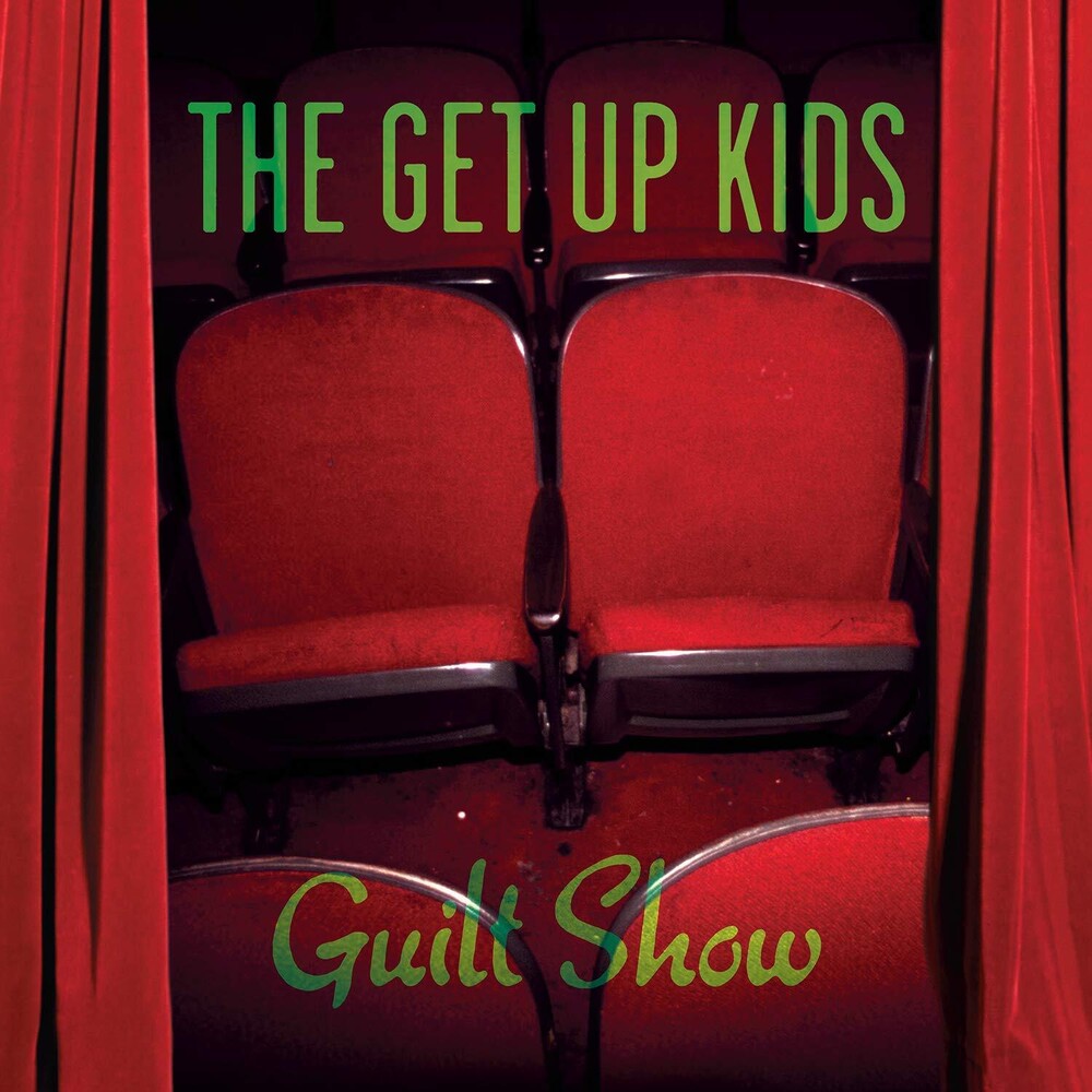 the album cover for The Get Up Kids - Guilt Show [Coke Bottle Clear with Red Splatter LP]