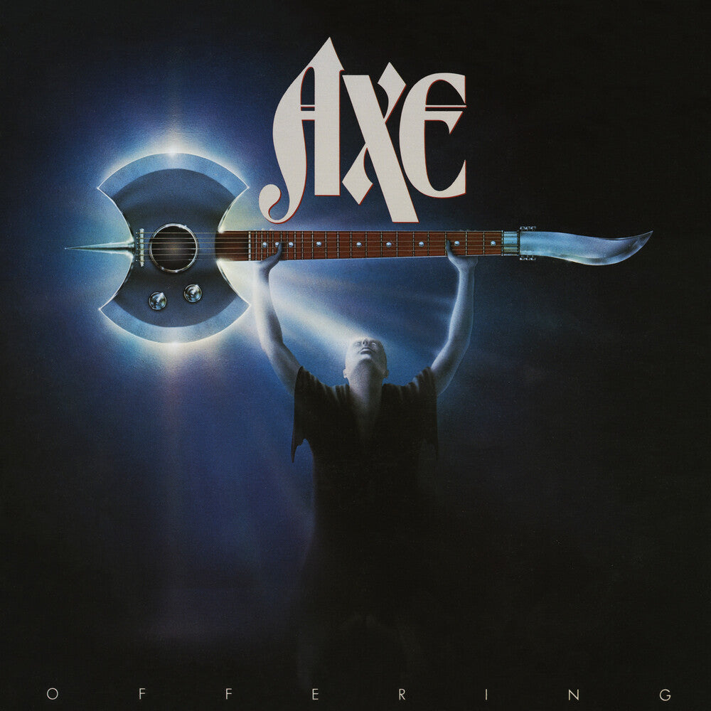the album cover for Axe - Offering - Red & Blue Splatter (Blue) [Colored Vinyl] (Red)