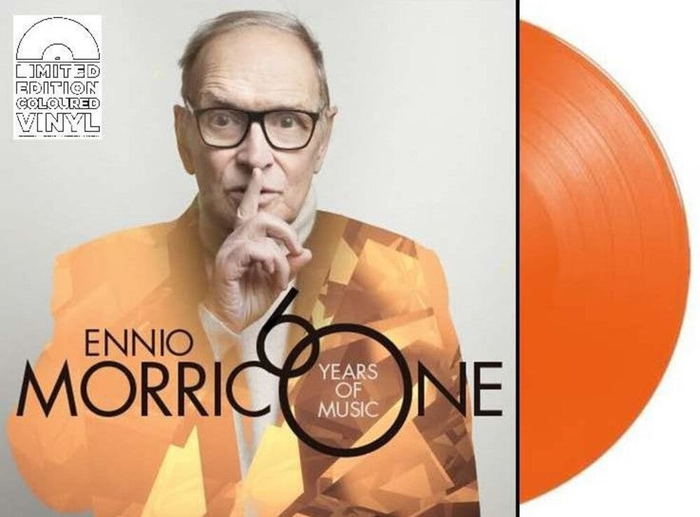 the album cover for Ennio Morricone - 60 Years Of Music - Ltd Edition Colored Vinyl