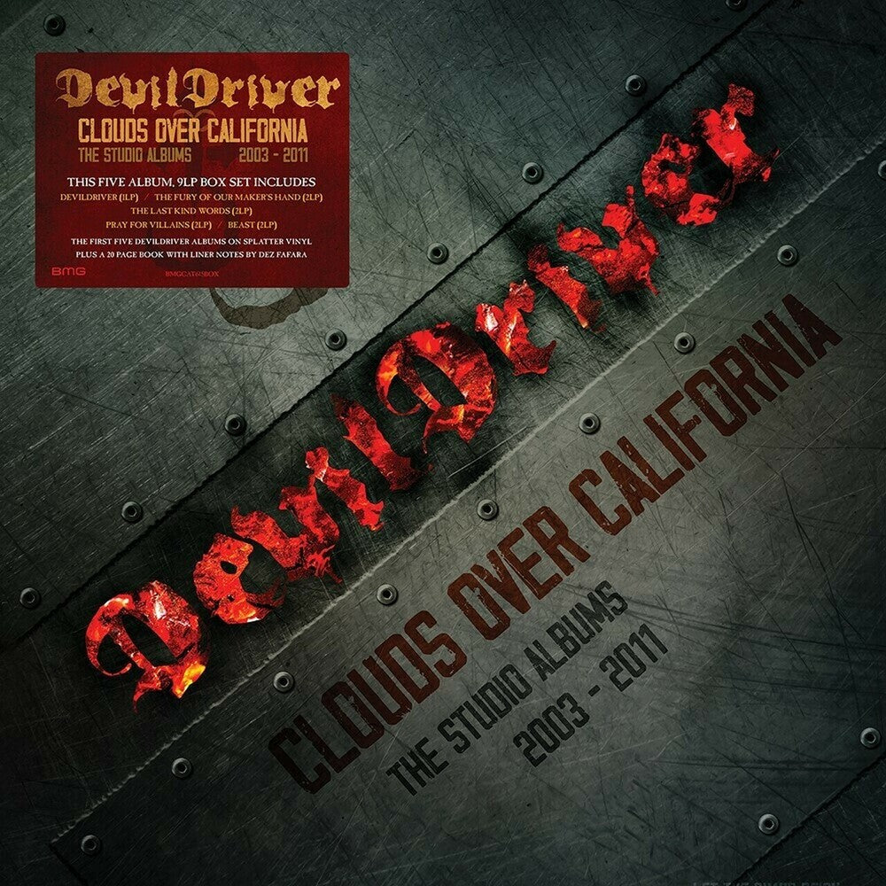 the album cover for DevilDriver - Clouds Over California: Studio Albums 2003-2011