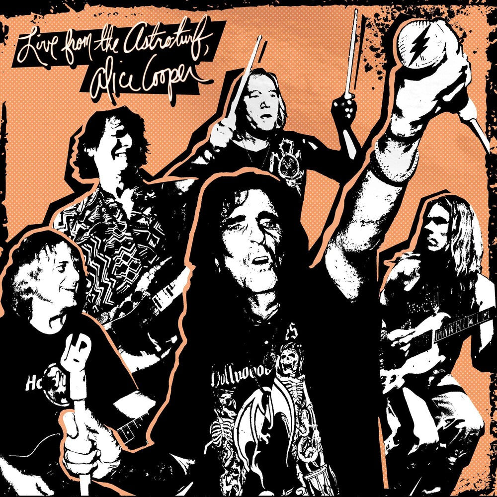 the album cover for Alice Cooper - Live From The Astroturf [Limited Edition Numbered Apricot LP/DVD]