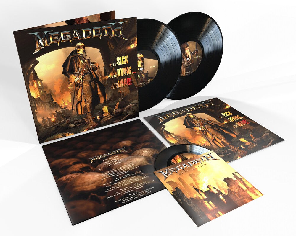 the album cover for Megadeth - The Sick, The Dying… And The Dead! [Indie Exclusive Limited Edition Deluxe 2 LP/7in Single]