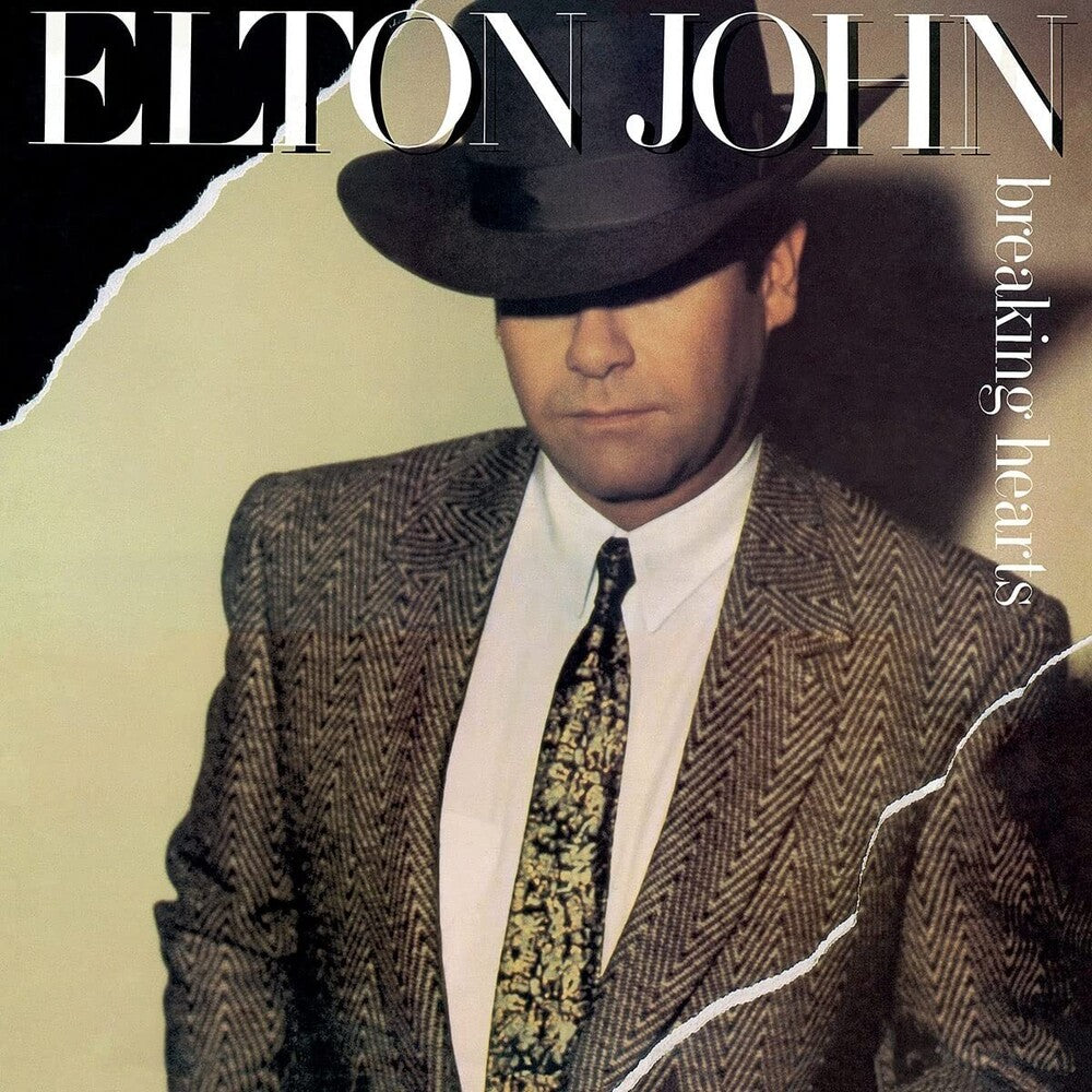 the album cover for Elton John - Breaking Hearts [LP]