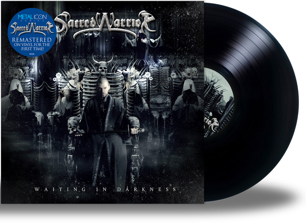 the album cover for Sacred Warrior - Waitin In Darkness