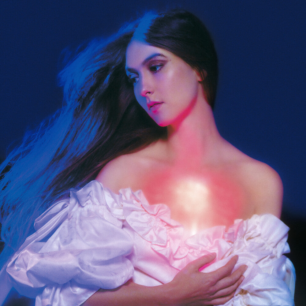 the album cover for Weyes Blood - And In The Darkness, Hearts Aglow