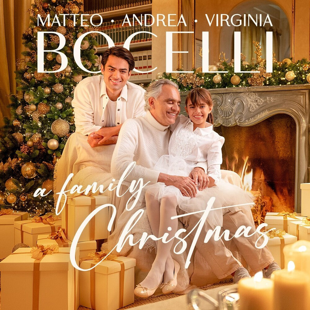 the album cover for Andrea Bocelli/Matteo Bocelli/Virgina Bocelli - A Family Christmas [LP]