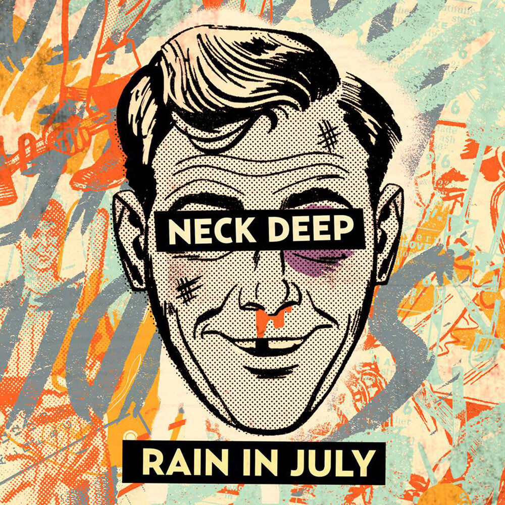 the album cover for Neck Deep - Rain In July: 10th Anniversary [Orange LP]