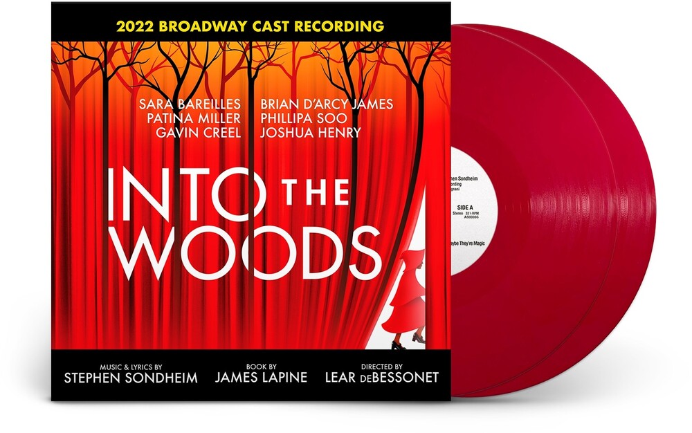 the album cover for Stephen Sondheim, Sara Bareilles, Into The Woods 2022 Broadway Cast - Into The Woods (2022 Broadway Cast Recording) [Apple Red 2LP]