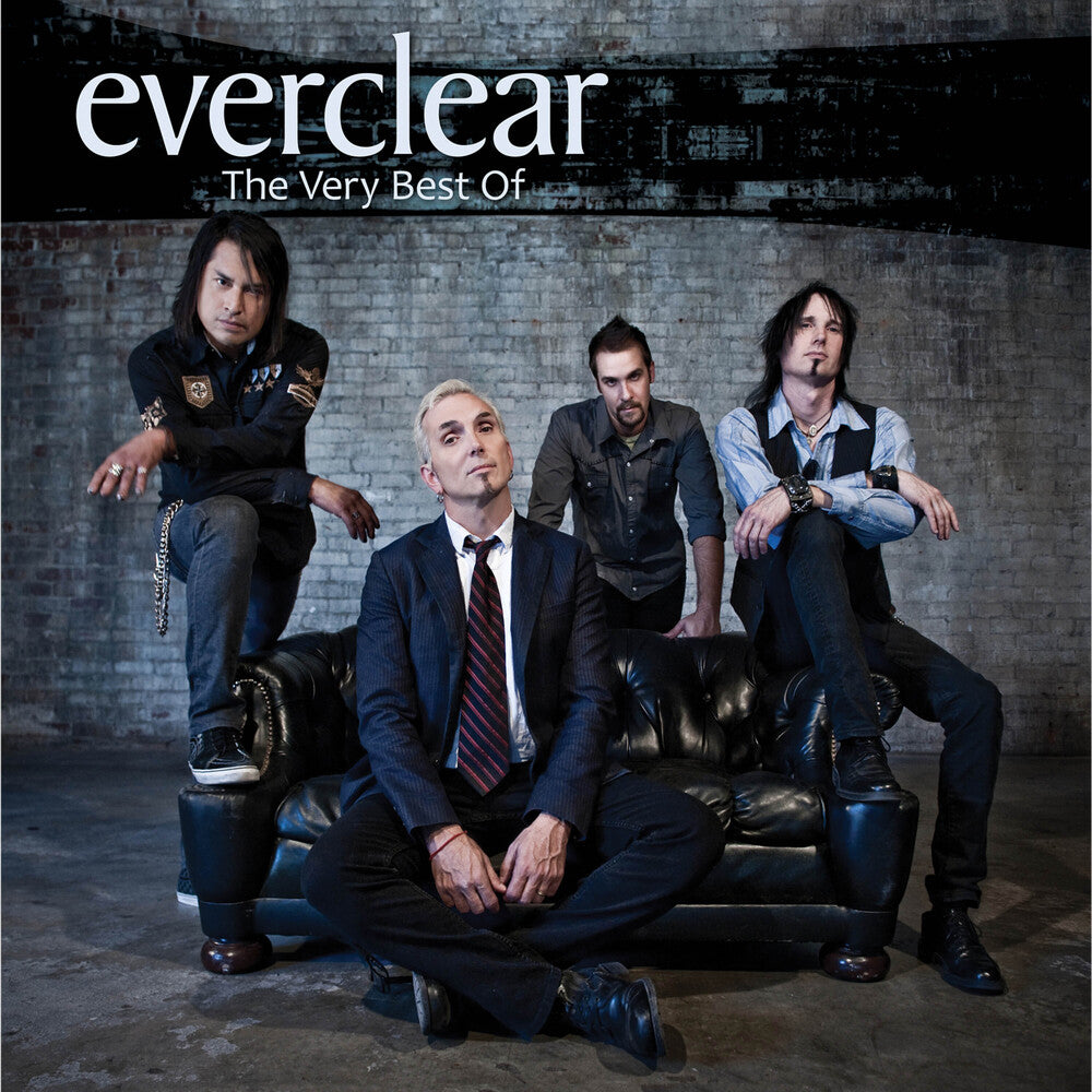the album cover for Everclear - The Very Best Of [Limited Edition Yellow/Black Splatter LP]