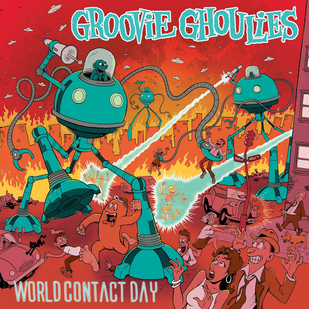 the album cover for Groovie Ghoulies - World Contact Day