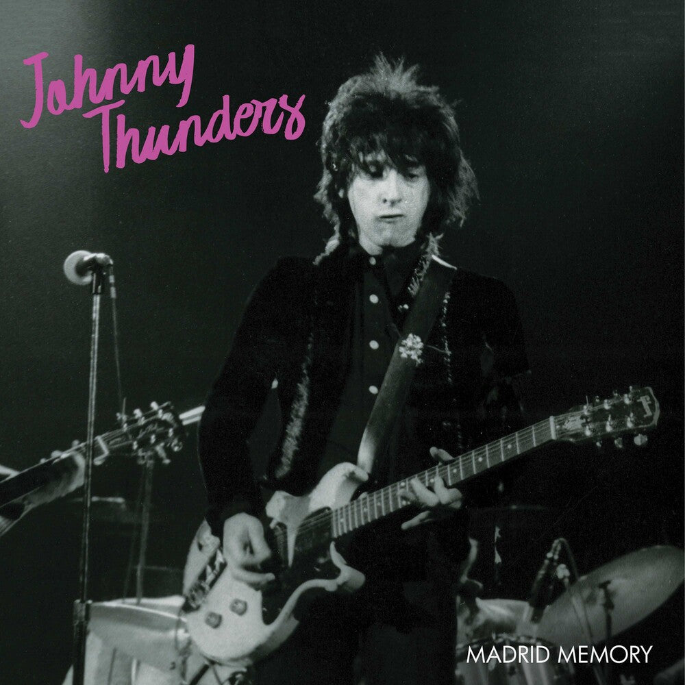 the album cover for Johnny Thunders - Madrid Memory - Silver/Pink Splatter [Colored Vinyl] [Limited Edition]