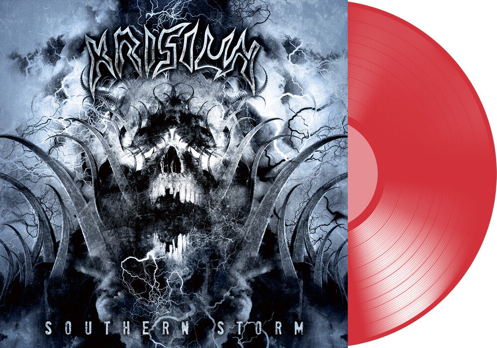the album cover for Krisiun - Southern Storm - Transparent Red [Colored Vinyl] [Limited Edition]