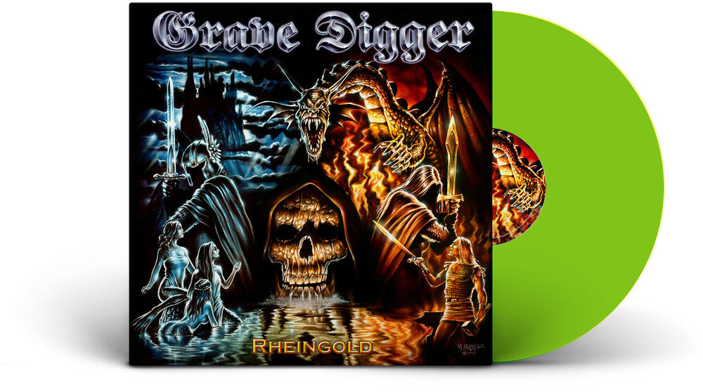 the album cover for Grave Digger - Rheingold - Green [Colored Vinyl] (Grn) [Limited Edition]