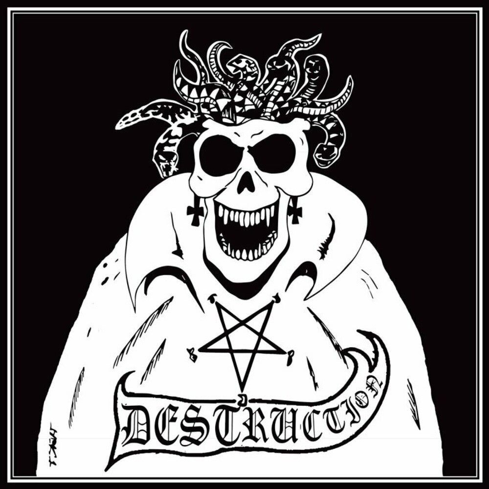 the album cover for Destruction - Bestial Invasion Of Hell (Pict)