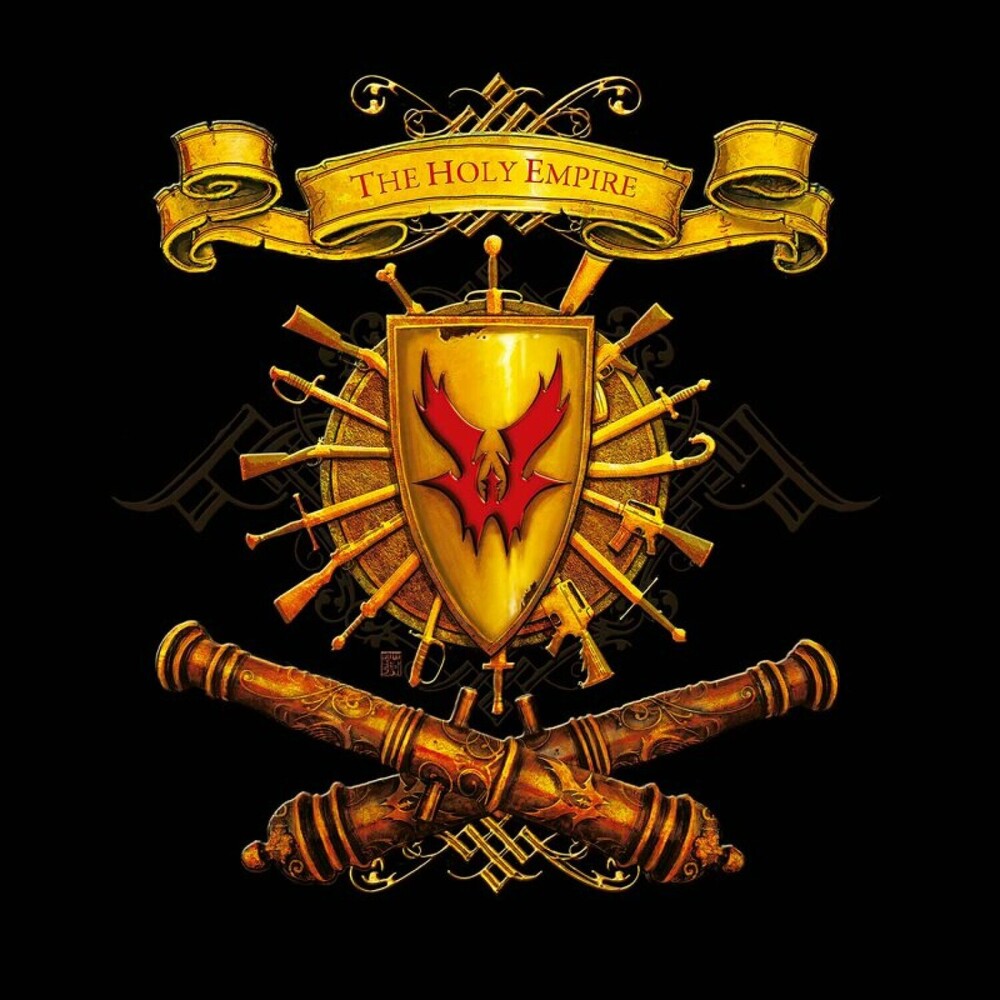 the album cover for Warlord - Holy Empire - Splatter [Colored Vinyl]