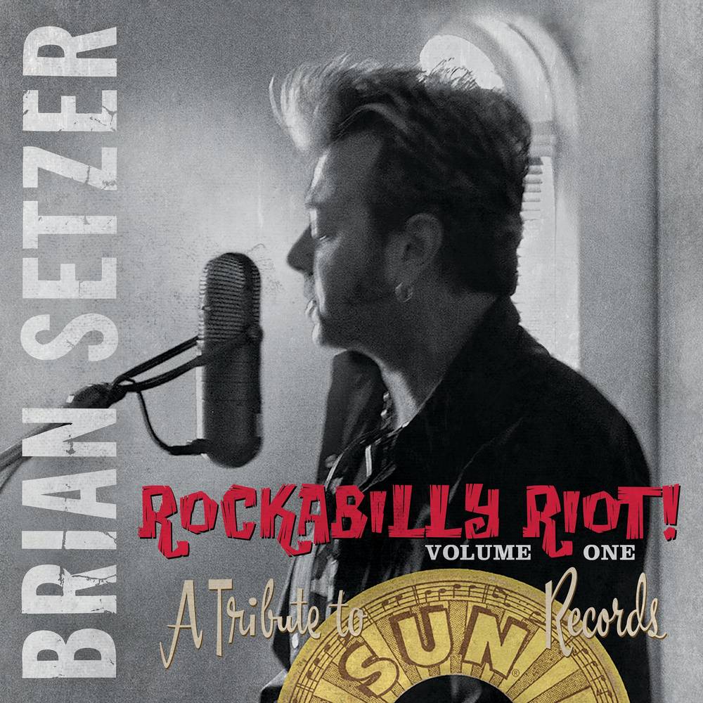 the album cover for Brian Setzer - Rockabilly Riot! Volume One: A Tribute To Sun Records [Red 2LP]