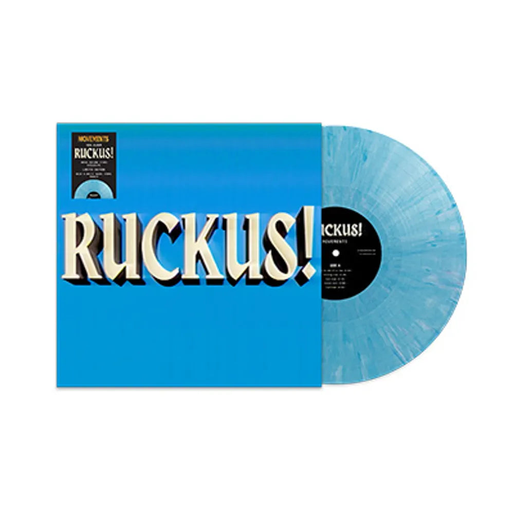 the album cover for Movements - RUCKUS! [Indie Exclusive Limited Edition Alternative Cover Sky Marble LP]