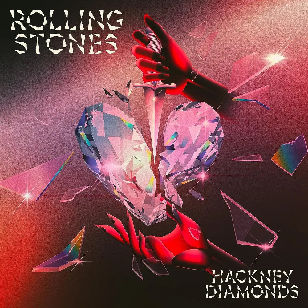 the album cover for The Rolling Stones - Hackney Diamonds [Indie Exclusive Limited Edition Diamond Clear LP]