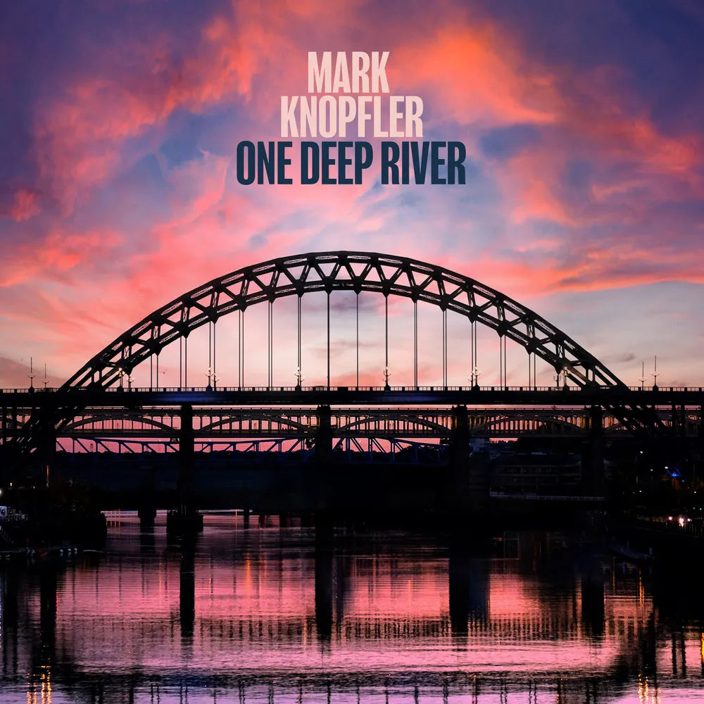 the album cover for Mark Knopfler - One Deep River [Indie Exclusive Baby Blue LP]