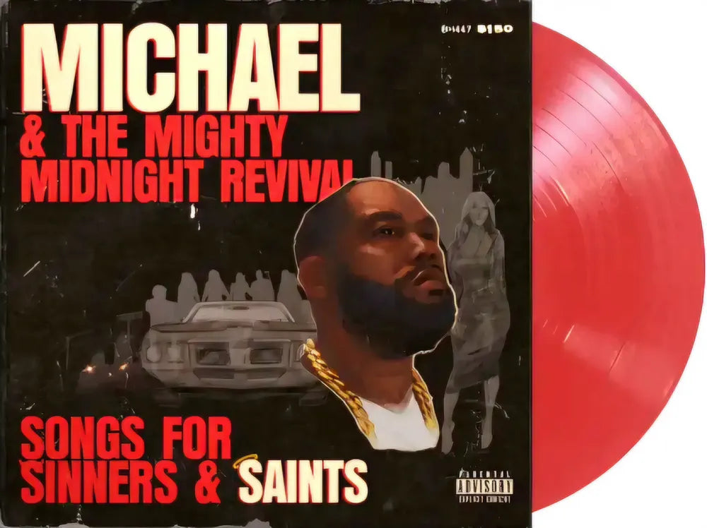 the album cover for Killer Mike - Michael &amp; The Mighty Midnight Revival - Songs For Sinners and Saints [Indie Exclusive Translucent Ruby Red LP]