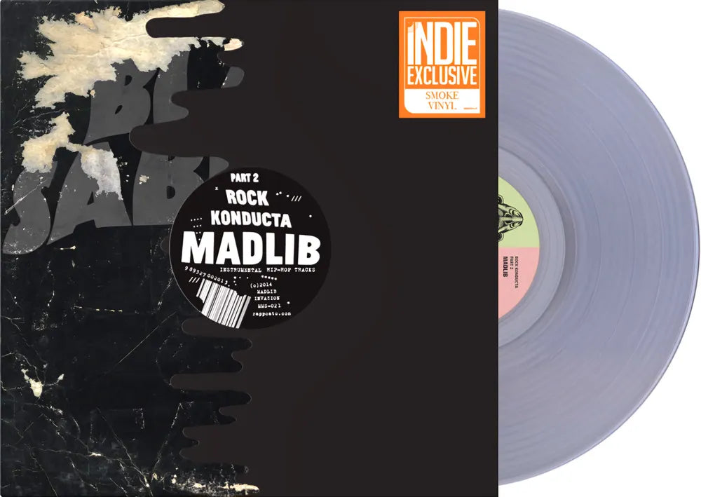 the album cover for Madlib - Rock Konducta Pt. 2 [RSD Essential Indie Colorway Smoke LP]
