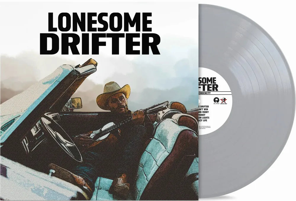 the album cover for Charley Crockett - Lonesome Drifter [Indie Exclusive Silver LP] [Alternate Cover]